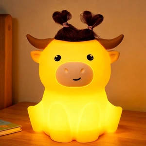 Highland Cow Night Light, Squishy Silicone Lamp. Rechargeable, Dimmable with Timer, Touch Control for Bedside, Gift Nightlight for Breastfeeding Toddler Baby Kids (No Accessories Included) Highland Cow Night Light, Squishy Silicone Lamp. Rechargeable, Dimmable with Timer, Touch Control for Bedside, Gift Nightlight for Breastfeeding Toddler Baby Kids (No Accessories Included)