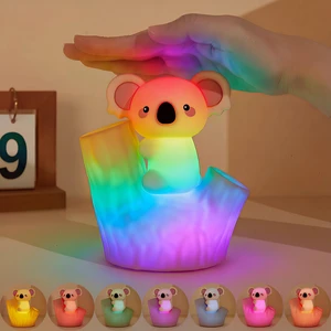 Koala Tap Night Light USB Rechargeable Dimmable Timer RGB Color Changing Silicone Cute Cartoon LED Touch Lamp for Kids Bedroom Nursery Baby Toddler Koala Tap Night Light USB Rechargeable Dimmable Timer RGB Color Changing Silicone Cute Cartoon LED Touch Lamp for Kids Bedroom Nursery Baby Toddler