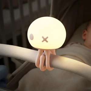 Jellyfish Rechargeable Night Light for Kids Baby Nursery | Special Funny Gifts Room Decor, Cute Lamp with Soft Silicone Touch Control for Bed Frame & Breastfeeding, Light Pink Jellyfish Rechargeable Night Light for Kids Baby Nursery | Special Funny Gifts Room Decor, Cute Lamp with Soft Silicone Touch Control for Bed Frame & Breastfeeding, Light Pink