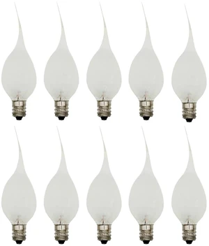 Silicone Dipped, Country Style, Electric Candle Lamp Chandelier Light Bulbs, 7 Watt Incandescent, Individually Boxed - 10 Pack Silicone Dipped, Country Style, Electric Candle Lamp Chandelier Light Bulbs, 7 Watt Incandescent, Individually Boxed - 10 Pack