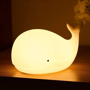 Whale Night Light Silicone 7 Colors Dimmable 3 Hours Timer Whales Baby Light Decor Room Ocean Baby Nursery Decors Gift Kids Whale Night Light Silicone 7 Colors Dimmable 3 Hours Timer Whales Baby Light Decor Room Ocean Baby Nursery Decors Gift Kids