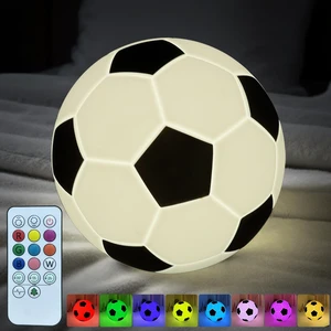 Soccer Silicone Night Light, 9 Soft Colors with Remote Timer, Dimmable Rechargeable, Battery Operated Lamp for Bedroom, Girls and Boys, Toddler, Nursery, Baby Gifts (5.12 inch) Soccer Silicone Night Light, 9 Soft Colors with Remote Timer, Dimmable Rechargeable, Battery Operated Lamp for Bedroom, Girls and Boys, Toddler, Nursery, Baby Gifts (5.12 inch)