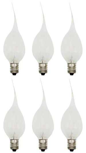 Silicone LED Night Light Bulbs, C7 Replacement Light Bulbs 0.7W Equivalent to 4W 5W 6W 7W Incandescent, White Warm 2700K, Christmas String Lights, Electric Window Candles | 6 Pack Silicone LED Night Light Bulbs, C7 Replacement Light Bulbs 0.7W Equivalent to 4W 5W 6W 7W Incandescent, White Warm 2700K, Christmas String Lights, Electric Window Candles | 6 Pack