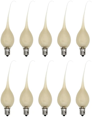 Country Style Incandescent Silicone Dipped Candle Light Bulbs (Pkg of 10 Bulbs) ~ 5 Watt Pearlized Silicone, Gold Glow Country Style Incandescent Silicone Dipped Candle Light Bulbs (Pkg of 10 Bulbs) ~ 5 Watt Pearlized Silicone, Gold Glow