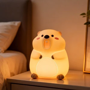 Cute Groundhog Night Light, Squishy Groundhog Novelty Animal Lamp, 3 Level Dimmable Nursery Nightlight with Timer, Food Grade Silicone Touch Night Light Fun Gifts for Kids Boys Girls Baby Cute Groundhog Night Light, Squishy Groundhog Novelty Animal Lamp, 3 Level Dimmable Nursery Nightlight with Timer, Food Grade Silicone Touch Night Light Fun Gifts for Kids Boys Girls Baby