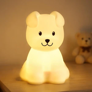 Night Light for Kids, LED Puppy Squishy Animal Lamp for Baby, Soft Silicone Dimmable Bedside Touch Light with Timer, Battery Rechargeable Nightlight Boys Gifts Toddler Room Decor 4.53 x 1.81 x 4.13 in Night Light for Kids, LED Puppy Squishy Animal Lamp for Baby, Soft Silicone Dimmable Bedside Touch Light with Timer, Battery Rechargeable Nightlight Boys Gifts Toddler Room Decor 4.53 x 1.81 x 4.13 in
