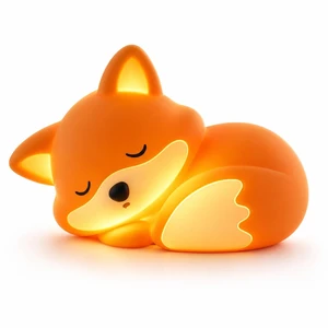 Fox Night Light for Kids Ages 3+, Squishy Silicone Fox Lamp with 20-Minute Timer, Rechargeable Animal Nightlight with 2 Brightness Levels Fox Night Light for Kids Ages 3+, Squishy Silicone Fox Lamp with 20-Minute Timer, Rechargeable Animal Nightlight with 2 Brightness Levels
