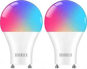 GU24 Smart Light Bulbs Compatible with Alexa, 10W 900LM Super Bright, RGBCW Color Changing GU24 LED Bulb, 120V 100W Halogen Replacement, 2Pack GU24 Smart Light Bulbs Compatible with Alexa, 10W 900LM Super Bright, RGBCW Color Changing GU24 LED Bulb, 120V 100W Halogen Replacement, 2Pack