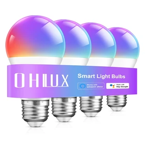 Smart Light Bulbs, Color Changing LED Bulbs for Alexa and Google Assistant, 2.4GHz WiFi and Bluetooth with Music Sync, E26 A19, 120V, 4 Pack Smart Light Bulbs, Color Changing LED Bulbs for Alexa and Google Assistant, 2.4GHz WiFi and Bluetooth with Music Sync, E26 A19, 120V, 4 Pack