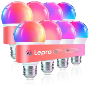 B1 AI Smart Light Bulbs A19 E26 RGBWW WiFi Bluetooth 8 Pack for Home | AI Lighting Designer,Alexa & Google Assistant Compatible,2700K-6500K Tunable White,APP Control,Music Sync,Voice Control B1 AI Smart Light Bulbs A19 E26 RGBWW WiFi Bluetooth 8 Pack for Home | AI Lighting Designer,Alexa & Google Assistant Compatible,2700K-6500K Tunable White,APP Control,Music Sync,Voice Control