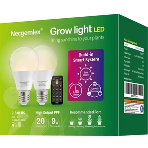 Smart Grow Light Bulbs for Indoor Plants, Programmable Timer and Dim | Full Spectrum Plant Grow Bulbs, Dimmable, 9W, E26/27, 4500K, Remote Control, Sun Mimics Mode, Daily Auto On/Off, 2Pack Smart Grow Light Bulbs for Indoor Plants, Programmable Timer and Dim | Full Spectrum Plant Grow Bulbs, Dimmable, 9W, E26/27, 4500K, Remote Control, Sun Mimics Mode, Daily Auto On/Off, 2Pack