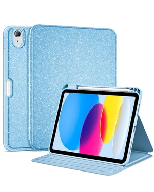 for iPad A16 11th/10th Gen Glitter Case with Pencil Holder -Blue | Multi-Angle Cute Folio Slim Stand Book Cover Sparkly Notebook for Note-Taking Study Drawing Sketching Support Auto Sleep/Wake for iPad A16 11th/10th Gen Glitter Case with Pencil Holder -Blue | Multi-Angle Cute Folio Slim Stand Book Cover Sparkly Notebook for Note-Taking Study Drawing Sketching Support Auto Sleep/Wake