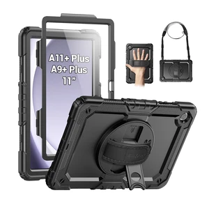 Case for Samsung Galaxy Tab A11+/A9+ Plus 11", Black | Heavy Duty Shockproof Protective, Built-in Screen Protector, Rotating Stand, Hand/Shoulder Strap Case for Samsung Galaxy Tab A11+/A9+ Plus 11", Black | Heavy Duty Shockproof Protective, Built-in Screen Protector, Rotating Stand, Hand/Shoulder Strap