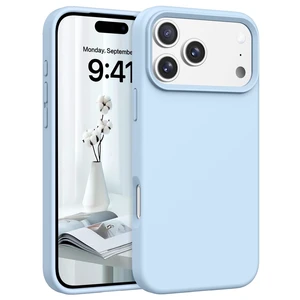 Case for iPhone 17 Pro Max, Liquid Silicone Soft Gel Rubber iPhone 17 Pro Max Phone Case Slim Thin Phone Case with Microfiber Lining Protective Phone Cases Cover for Men Women, Light Blue Case for iPhone 17 Pro Max, Liquid Silicone Soft Gel Rubber iPhone 17 Pro Max Phone Case Slim Thin Phone Case with Microfiber Lining Protective Phone Cases Cover for Men Women, Light Blue