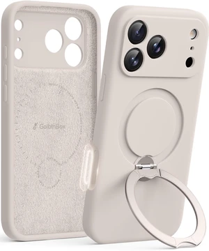 for iPhone 17 Pro Max Case with 360° Spin Magnetic Stand, Stone | Compatible with MagSafe, Liquid Silicone Material, Full Camera Protection, Shockproof, Phone Case for iPhone 17 Pro Max 6.9'' for iPhone 17 Pro Max Case with 360° Spin Magnetic Stand, Stone | Compatible with MagSafe, Liquid Silicone Material, Full Camera Protection, Shockproof, Phone Case for iPhone 17 Pro Max 6.9''