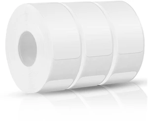 Label Maker Tape, 15mm x 30mm D30 Label Tape, White, 3 Rolls | Thermal Sticker for Mini Label Machine, Compatible with D30 Label Printer Label Maker Tape, 15mm x 30mm D30 Label Tape, White, 3 Rolls | Thermal Sticker for Mini Label Machine, Compatible with D30 Label Printer