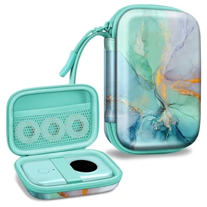 Label Maker Case for Phomemo D30 D35, NELKO P21, SUPVAN E10 Printer | Shockproof Hard Shell Carrying Case, For Niimbot D11 D110, Jadens D110, Orgsta S001, With Wrist Strap, Emerald Marble Label Maker Case for Phomemo D30 D35, NELKO P21, SUPVAN E10 Printer | Shockproof Hard Shell Carrying Case, For Niimbot D11 D110, Jadens D110, Orgsta S001, With Wrist Strap, Emerald Marble