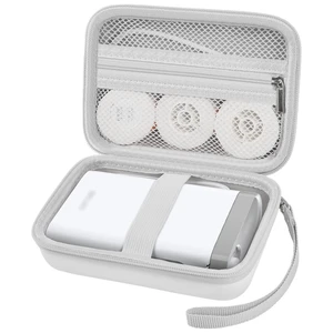 Label Maker Case for Nelko P21, for Phomemo D30, for JADENS D11 | Elastic Strap, Mesh Pocket for Tape Rolls and Charging Accessories, Home, Office and School Organization, Box Only - White Label Maker Case for Nelko P21, for Phomemo D30, for JADENS D11 | Elastic Strap, Mesh Pocket for Tape Rolls and Charging Accessories, Home, Office and School Organization, Box Only - White