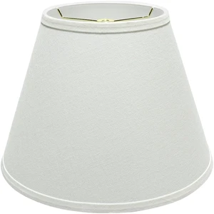 32682 Transitional Empire Shape Spider Construction Lamp Shade, White, 7" Top x 13" Bottom x 9-1/2" Slant Height 32682 Transitional Empire Shape Spider Construction Lamp Shade, White, 7" Top x 13" Bottom x 9-1/2" Slant Height