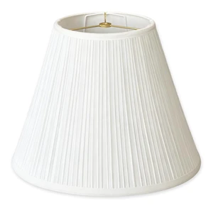 White Lamp Shade for Table Lamps with Pleated Linen Fabric and Spider Fitter 6.7''TopX 13'' Bottom X 10 ''High Replacement Lampshade for Bedside and Living Room Lamps White Lamp Shade for Table Lamps with Pleated Linen Fabric and Spider Fitter 6.7''TopX 13'' Bottom X 10 ''High Replacement Lampshade for Bedside and Living Room Lamps