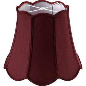 Medium Scalloped Lamp Shade Burgundy,8"×13"×11" Bell Shade Petal Deco | 0.41" Spider,Lampshade for Table Lamp,Floor Lamps Replacement, Wavy Floral Petal Edge,Faux Silk,Art Deco,Fold Easy Assembly Medium Scalloped Lamp Shade Burgundy,8"×13"×11" Bell Shade Petal Deco | 0.41" Spider,Lampshade for Table Lamp,Floor Lamps Replacement, Wavy Floral Petal Edge,Faux Silk,Art Deco,Fold Easy Assembly