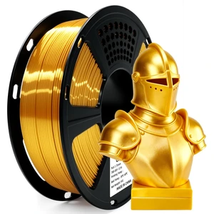 Silk PLA Gold Filament 1.75mm, 1KG Metallic Filament | Silk Metallic Gold PLA 3D Printer Filament, 1kg(2.2lbs) Spool, Smooth MetalLike Shiny Surface, Dimensional Accuracy ±0.02mm Silk PLA Gold Filament 1.75mm, 1KG Metallic Filament | Silk Metallic Gold PLA 3D Printer Filament, 1kg(2.2lbs) Spool, Smooth MetalLike Shiny Surface, Dimensional Accuracy ±0.02mm
