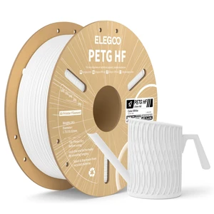 PETG HF 3D Printer Filament 1.75mm White 1KG | High Flow PETG with Smooth Stable Extrusion, Supports Up to 600mm/s Printing, Fits Most FDM 3D Printers PETG HF 3D Printer Filament 1.75mm White 1KG | High Flow PETG with Smooth Stable Extrusion, Supports Up to 600mm/s Printing, Fits Most FDM 3D Printers
