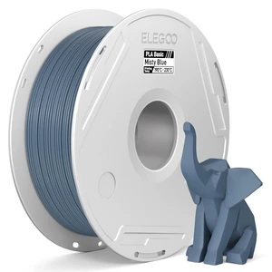 PLA Basic 3D Printer Filament 1.75mm Misty Blue 1KG | Reusable Spool (2.2lbs), High Dimensional Accuracy, Easy Installation, Detachable Spool, Fits Most 3D Printers PLA Basic 3D Printer Filament 1.75mm Misty Blue 1KG | Reusable Spool (2.2lbs), High Dimensional Accuracy, Easy Installation, Detachable Spool, Fits Most 3D Printers