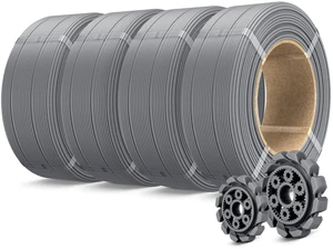 PLA+2.0 3D Printer Filament Refill 1.75mm, 4KG, 1KG/Roll, Grey*4 | High Toughness PLA+ Filament Bundle, No Spool Refill for Reusable Spools, Compatible with Bambu Lab 3D Printers, Grey*4 PLA+2.0 3D Printer Filament Refill 1.75mm, 4KG, 1KG/Roll, Grey*4 | High Toughness PLA+ Filament Bundle, No Spool Refill for Reusable Spools, Compatible with Bambu Lab 3D Printers, Grey*4