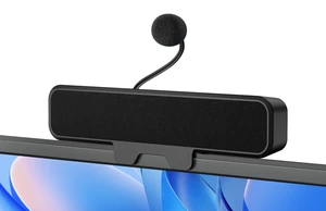 Computer Speakers with Detachable Microphone, Clip-On Monitor Design | Plug & Play, USB Desktop Speaker, Stereo Sound & Bass, Compatible with PS5/PC/Switch 2/Laptop Computer Speakers with Detachable Microphone, Clip-On Monitor Design | Plug & Play, USB Desktop Speaker, Stereo Sound & Bass, Compatible with PS5/PC/Switch 2/Laptop