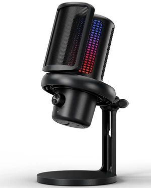 USB Gaming Microphone with Noise Cancellation and RGB Light | 24-bit/192kHz Condenser Mic with One-tap Mute, Gain Control, Zero-latency Monitoring and Stand for PC, PS5/PS4 and Mac USB Gaming Microphone with Noise Cancellation and RGB Light | 24-bit/192kHz Condenser Mic with One-tap Mute, Gain Control, Zero-latency Monitoring and Stand for PC, PS5/PS4 and Mac