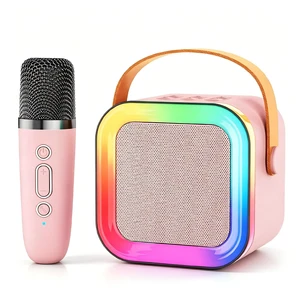 Mini Kids Karaoke Machine Ages 3-12, Wireless Mics Bluetooth Speaker, Pink | LED Party Lights, Voice Changer, Duets, BT 5.3, Rechargeable Portable, Birthday Christmas Toys & Gifts for Boys & Girls Mini Kids Karaoke Machine Ages 3-12, Wireless Mics Bluetooth Speaker, Pink | LED Party Lights, Voice Changer, Duets, BT 5.3, Rechargeable Portable, Birthday Christmas Toys & Gifts for Boys & Girls
