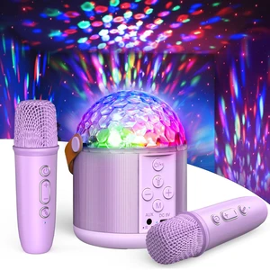 Mini Karaoke Machine for Kids, Birthday Party Gifts Toys for Girls Ages 4 5 6 7 8 9 10 11 12+ Years Old, Karaoke Microphone with 2 Wireless Microphones, Portable Bluetooth Speaker with Disco LED Light Mini Karaoke Machine for Kids, Birthday Party Gifts Toys for Girls Ages 4 5 6 7 8 9 10 11 12+ Years Old, Karaoke Microphone with 2 Wireless Microphones, Portable Bluetooth Speaker with Disco LED Light