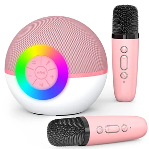Mini Karaoke Machine for Kids Adults,Portable Bluetooth Speaker with 2 Wireless Microphones,Gift Toys with MP3 Player for Boys Girls 3-12 Year Old Birthday Family Home Party Present (Pink) Mini Karaoke Machine for Kids Adults,Portable Bluetooth Speaker with 2 Wireless Microphones,Gift Toys with MP3 Player for Boys Girls 3-12 Year Old Birthday Family Home Party Present (Pink)
