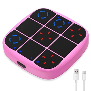 Rechargeable Tic-Tac-Toe Bolt Game, Upgraded 4-in-1 Handheld Puzzle Console, Electronic Educational Memory Game, Portable Travel Car Ride Board Games for Kids Adults (Pink) Rechargeable Tic-Tac-Toe Bolt Game, Upgraded 4-in-1 Handheld Puzzle Console, Electronic Educational Memory Game, Portable Travel Car Ride Board Games for Kids Adults (Pink)