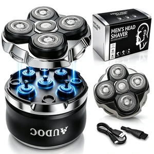 Head Shavers for Bald Men with 2 Magnetic Detachable Heads | 1 Extra Head, Waterproof Wet/Dry, Rotary Shaver, LED Display, Long Battery Life, Dual-Speed Power, Type-C Charging Head Shavers for Bald Men with 2 Magnetic Detachable Heads | 1 Extra Head, Waterproof Wet/Dry, Rotary Shaver, LED Display, Long Battery Life, Dual-Speed Power, Type-C Charging