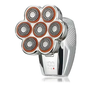Electric Head & Body Hair Shaver - Mens Cordless Rechargeable Wet/Dry Skull | Bald Head Back & Groin Waterproof Razor with Rotary Blades, Clippers, Nose Trimmer, Brush, Massager Electric Head & Body Hair Shaver - Mens Cordless Rechargeable Wet/Dry Skull | Bald Head Back & Groin Waterproof Razor with Rotary Blades, Clippers, Nose Trimmer, Brush, Massager