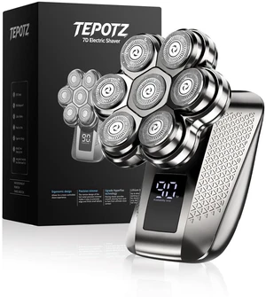 7D Head Shavers for Bald Men, IPX7 Waterproof Wet or Dry Ues, Electric Razor for Men, 5-in-1 Detachable Head Shaver, Grooming Kit, LED Display/Type-C Charge, Travel Lock-Steel Gray 7D Head Shavers for Bald Men, IPX7 Waterproof Wet or Dry Ues, Electric Razor for Men, 5-in-1 Detachable Head Shaver, Grooming Kit, LED Display/Type-C Charge, Travel Lock-Steel Gray