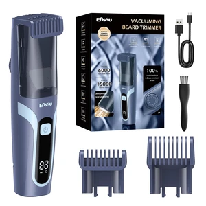 Vacuum Beard Trimmer for Men for Less Mess, Cordless Mustache Trimmer | Adjustable Length for Precision Beard, Mustache and Stubble, Skin-Friendly Ceramic Blade,Dual Motors, IPX7 Waterproof Vacuum Beard Trimmer for Men for Less Mess, Cordless Mustache Trimmer | Adjustable Length for Precision Beard, Mustache and Stubble, Skin-Friendly Ceramic Blade,Dual Motors, IPX7 Waterproof