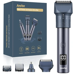 Beard Trimmer for Men, 3 in 1 Shaving Kit with Foils Shaver & Nose Trimmer | Precision Adjustable 20 Settings, USB-C Rechargeable Men's Grooming Kit, IPX7 Waterproof, LED Display Beard Trimmer for Men, 3 in 1 Shaving Kit with Foils Shaver & Nose Trimmer | Precision Adjustable 20 Settings, USB-C Rechargeable Men's Grooming Kit, IPX7 Waterproof, LED Display