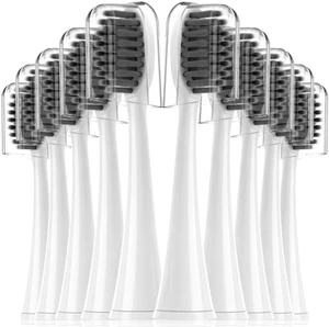 Compatible with Burst Adults Electric Toothbrush Replacement Heads with Dust Cover Caps, Perfect Fit with Burst Sonic Toothbrush Charcoal Soft Bristles,10 Pack, White Compatible with Burst Adults Electric Toothbrush Replacement Heads with Dust Cover Caps, Perfect Fit with Burst Sonic Toothbrush Charcoal Soft Bristles,10 Pack, White
