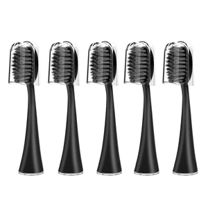 Adult Replacement Heads for Burst Electric Toothbrush with Dust Caps | Soft Charcoal Bristles for Deep Cleaning, Plaque Removal and Whiting Teeth, 5 Counts, Black Adult Replacement Heads for Burst Electric Toothbrush with Dust Caps | Soft Charcoal Bristles for Deep Cleaning, Plaque Removal and Whiting Teeth, 5 Counts, Black