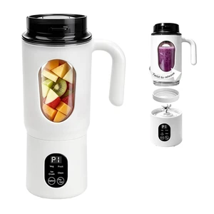 580ML Portable Blender with LED Display, 12-Blade USB-C Rechargeable Travel Blender with Handle & Extra Lid, Ideal for Kitchen, Office, Gym & Outdoor Sports (white) 580ML Portable Blender with LED Display, 12-Blade USB-C Rechargeable Travel Blender with Handle & Extra Lid, Ideal for Kitchen, Office, Gym & Outdoor Sports (white)