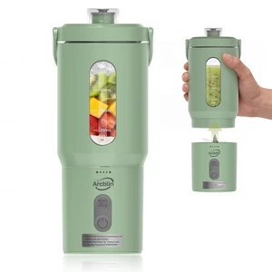 Portable Blender Shakes & Smoothies, Small Personal Blender, Green | 17oz Detachable To-Go Cup, Carry Handle, USB-C Rechargeable, 6-Leaf Stainless Blades, Auto-Shutoff, BPA-Free, Hand Wash Portable Blender Shakes & Smoothies, Small Personal Blender, Green | 17oz Detachable To-Go Cup, Carry Handle, USB-C Rechargeable, 6-Leaf Stainless Blades, Auto-Shutoff, BPA-Free, Hand Wash