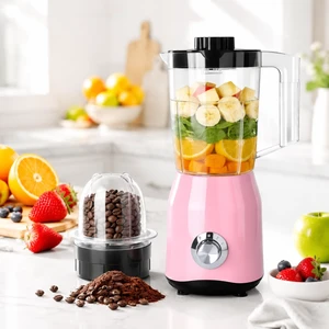 Personal Blender for Smoothies, 300W Countertop Blender & Grinder Combo with 54oz Portable Cup and 12oz Coffee Cup with Lid, Perfect for Shakes, Juices, Frozen Drinks Pink Personal Blender for Smoothies, 300W Countertop Blender & Grinder Combo with 54oz Portable Cup and 12oz Coffee Cup with Lid, Perfect for Shakes, Juices, Frozen Drinks Pink
