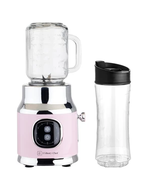 300W Smoothie Maker Blender with 500ml Glass Mason Jar & 600ml BPA-Free Sports Bottle, Personal Smoothie Blender for Smoothies, Shakes, Frozen Fruit & Ice, Pink 300W Smoothie Maker Blender with 500ml Glass Mason Jar & 600ml BPA-Free Sports Bottle, Personal Smoothie Blender for Smoothies, Shakes, Frozen Fruit & Ice, Pink