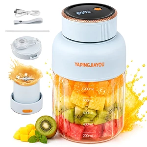 Portable Blender, Personal Smoothie juicer, Shaker blender, 33oz USB portable rechargeable juicer cup with 38 Blades for Kitchen, Travel, Gym Office Sky Blue Portable Blender, Personal Smoothie juicer, Shaker blender, 33oz USB portable rechargeable juicer cup with 38 Blades for Kitchen, Travel, Gym Office Sky Blue