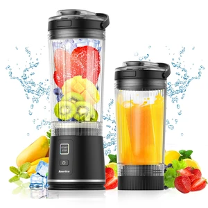 Personal Size Portable Blender for Shakes & Smoothies, 17oz Mini Small Smoothie Blender with On Go Lid & Sip Lid, 26000RPM Rechargeable Cordless Electric Blender for Travel Gym Office (Black) Personal Size Portable Blender for Shakes & Smoothies, 17oz Mini Small Smoothie Blender with On Go Lid & Sip Lid, 26000RPM Rechargeable Cordless Electric Blender for Travel Gym Office (Black)