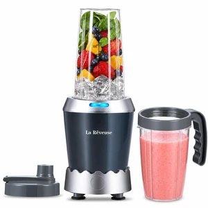 Personal Blender 1000Watts, (1) 24oz To-Go Cup, Gray, LARB2305 | Push to Blend for Frozen Shakes, Smoothies &Food Prep, 6-Leaf Blade, BPA-free Bottle with Portable Spout Lid, Dishwasher Safe Personal Blender 1000Watts, (1) 24oz To-Go Cup, Gray, LARB2305 | Push to Blend for Frozen Shakes, Smoothies &Food Prep, 6-Leaf Blade, BPA-free Bottle with Portable Spout Lid, Dishwasher Safe