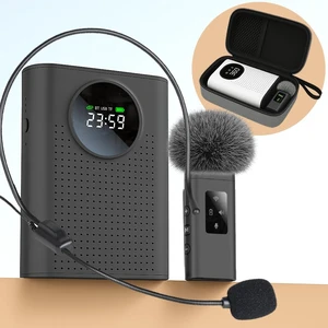 Voice Amplifier Speaker for Teachers with Wireless Mic and Wired Headset | Include Protective Carry Case, Magnetic Clip-On Mic, for Classrooms, Trainers and Tour Guides Voice Amplifier Speaker for Teachers with Wireless Mic and Wired Headset | Include Protective Carry Case, Magnetic Clip-On Mic, for Classrooms, Trainers and Tour Guides